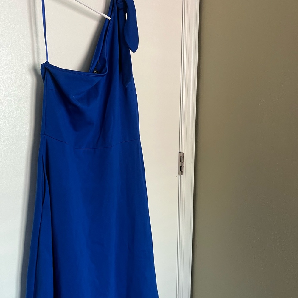 Banana Republic Vibrant Blue One-Shoulder Dress